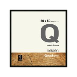 nielsen Quadrum 50 x 50cm Wooden Picture Frame With Protective Glass Front in Black - Size: 50 x 50 cm