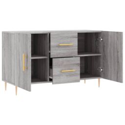 Berkfield Home Sideboard Grey Sonoma 100x36x60 cm Engineered Wood - Size: 100 x 36 x 60 cm - thumbnail 5
