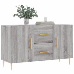 Berkfield Home Sideboard Grey Sonoma 100x36x60 cm Engineered Wood - Size: 100 x 36 x 60 cm - thumbnail 3