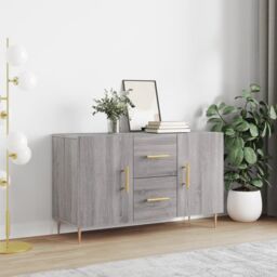 Berkfield Home Sideboard Grey Sonoma 100x36x60 cm Engineered Wood - Size: 100 x 36 x 60 cm