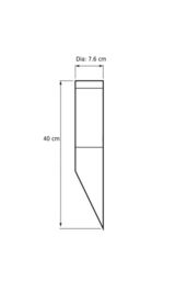 CGC Lighting 'Aster' Stainless Steel Outdoor Angled Wall Light in Metallic Silver - thumbnail 5