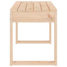 Berkfield Home Garden Bench 80x38x45 cm Solid Wood Pine in Light Tan - Size: 80 x 38 x 45 cm - thumbnail 4
