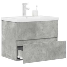 Berkfield Home 2 Piece Bathroom Furniture Set Concrete Grey Engineered Wood - thumbnail 1