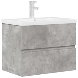Berkfield Home 2 Piece Bathroom Furniture Set Concrete Grey Engineered Wood - thumbnail 2