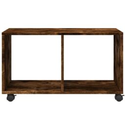 Berkfield Home vidaXL¬†Rolling¬†Cabinet¬†Smoked Oak 72x33x42.5 cm Engineered Wood in Brown - thumbnail 5