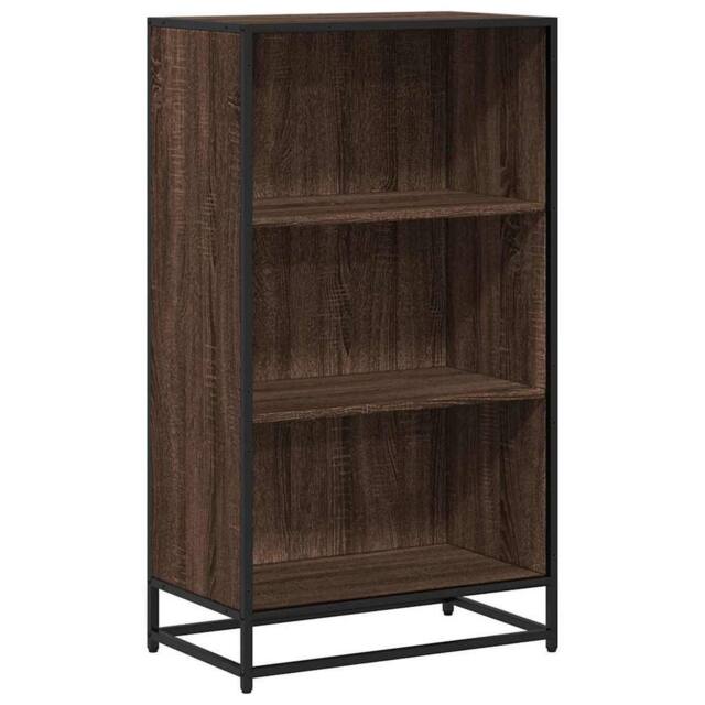 Berkfield Home Book Cabinet Brown Oak 60x35x107.5 cm Engineered Wood - image 1