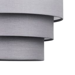 First Choice Lighting Pair of Dark Grey 3 Tier Ceiling Light Shades - thumbnail 4