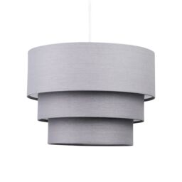 First Choice Lighting Pair of Dark Grey 3 Tier Ceiling Light Shades - thumbnail 3