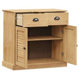 Berkfield Home Sideboard with Drawers VIGO 78x40x75 cm Solid Wood Pine in Brown - Size: 78 x 40 x 75 cm - thumbnail 4