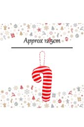 VFM e-Store Christmas Tree Decoration Hanging Fabric Candy Cane X in Red - thumbnail 2