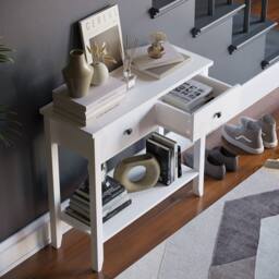HD Designs Windsor Wooden Console Table Hallway with drawers, White - Size: Large - thumbnail 5