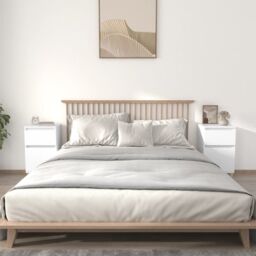 Berkfield Home Bedside Cabinets 2 pcs White 40x35x70 cm - Size: 40 x 35 x 70 cm - thumbnail 1