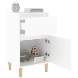 Berkfield Home Bedside Cabinets 2 pcs White 40x35x70 cm - Size: 40 x 35 x 70 cm - thumbnail 5