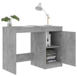 Berkfield Home Desk Concrete Grey 100x50x76 cm Engineered Wood - Size: 100 x 50 x 76 cm - thumbnail 6