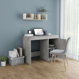 Berkfield Home Desk Concrete Grey 100x50x76 cm Engineered Wood - Size: 100 x 50 x 76 cm - thumbnail 3