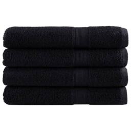 Berkfield Home Premium Sauna Towels SOLUND 4 pcs Black 80x200 cm 600 gsm - thumbnail 2