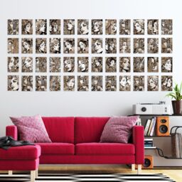 "Artery8 Wall Art Print 50 Pcs Fashion Face Pop Art Bubble Comic Sepia Aesthetic Collage Kit s A6 Set Pack 15x10 cm (6x4"") Teen Bedroom Decor Student" - thumbnail 3