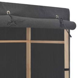 Berkfield Home Decorative 3-Tier Wardrobe Grey 79x40x170 cm Fabric - Size: 79 x 40 x 170 cm - thumbnail 4