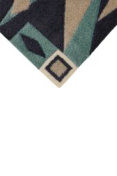 JVL Solemate® Hand Carved Art Deco Door Mat, Turquoise - Size: 57 cm x 100 cm - thumbnail 5