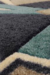 JVL Solemate® Hand Carved Art Deco Door Mat, Turquoise - Size: 57 cm x 100 cm - thumbnail 4