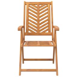 Berkfield Home Reclining Garden Chairs 2 pcs Solid Wood Acacia in Brown - thumbnail 4