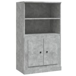 Berkfield Home Highboard Concrete Grey 60x35.5x103.5 cm Engineered Wood - thumbnail 2