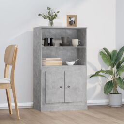 Berkfield Home Highboard Concrete Grey 60x35.5x103.5 cm Engineered Wood - thumbnail 1