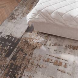 Kukoon Warm Greige Modern Distressed Abstract Beige Rug - Size: 60 cm x 110 cm - thumbnail 3