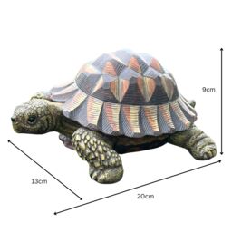 Animal Crackers Large Realistic Tortoise Figurine Home Or Garden Decoration, Gift Boxed in Brown - thumbnail 2