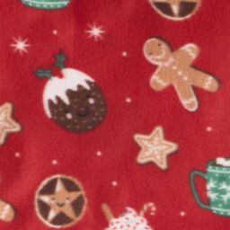 OHS Christmas Treats Print Polar Fleece Throw Soft Lightweight Blanket - Red - Size: 120 cm x 150 cm - thumbnail 6