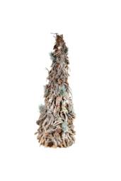 KDMD 100cm Wooden Frosted Decorative Christmas Twig Tree with Lights in Brown - thumbnail 6