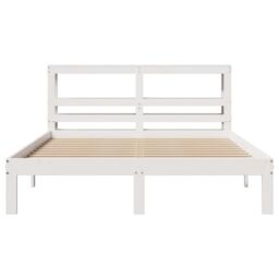 Berkfield Home Bed Frame with Headboard without Mattress White 120x200 cm - Size: Small Double - thumbnail 4