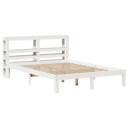 Berkfield Home Bed Frame with Headboard without Mattress White 120x200 cm - Size: Small Double - thumbnail 3