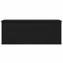 Berkfield Home Modern Black Oak Storage Box - 90x35x35 cm - Engineered Wood - Size: 90 x 35 x 35 cm - thumbnail 7