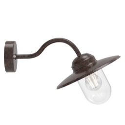 Nordlux Industrial Outdoor Wall Light Brown Metal E27 Weatherproof - Mains Powered, IP54 - thumbnail 1