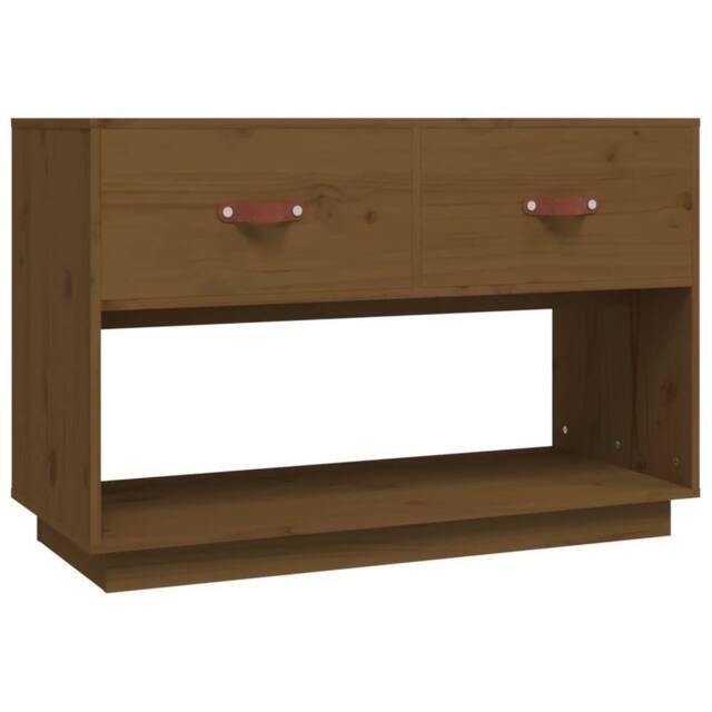 Berkfield Home TV Cabinet Honey Brown 90x40x60 cm Solid Wood Pine - Size: 90 x 40 x 60 cm - image 1