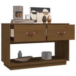 Berkfield Home TV Cabinet Honey Brown 90x40x60 cm Solid Wood Pine - Size: 90 x 40 x 60 cm - thumbnail 5