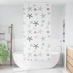 Berkfield Home Shower Roller Blind with Cassette 100x240 cm Fabric Width 96 cm in White - thumbnail 1