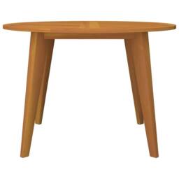 Berkfield Home Garden Table Ã˜110x75 cm Solid Wood Acacia in Brown - Size: 110x75 cm - thumbnail 3