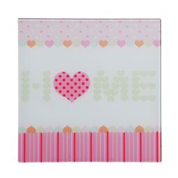 Orsina Home Glass Print Home Wall Décor in Pink
