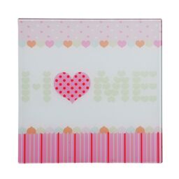 Orsina Home Glass Print Home Wall Décor in Pink - thumbnail 2