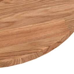 Berkfield Home Round Table Top Light Brown Ã˜30x1.5 cm Treated Solid Wood Oak - Size: 30x1.5 cm