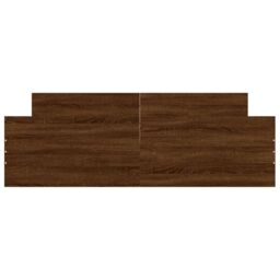 Berkfield Home Bed Frame with Headboard & Footboard Brown Oak 140x200 cm - thumbnail 4