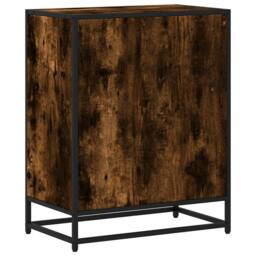 Berkfield Home Book Cabinet Smoked Oak 60x35x76 cm Engineered Wood in Brown - Size: 60 x 35 x 76 cm - thumbnail 6