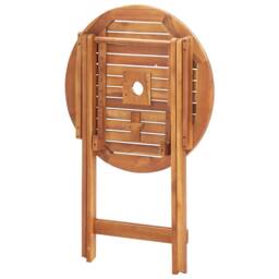 Berkfield Home Durable Folding Garden Table 60x75 cm Solid Acacia Wood in Brown - thumbnail 8