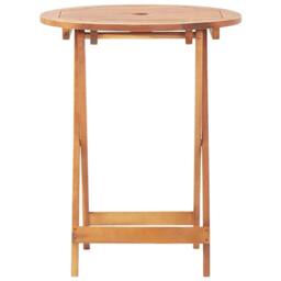 Berkfield Home Durable Folding Garden Table 60x75 cm Solid Acacia Wood in Brown - thumbnail 5