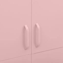 Berkfield Home Wardrobe Pink 90x50x180 cm Steel - Size: 90 x 50 x 180 cm - thumbnail 7