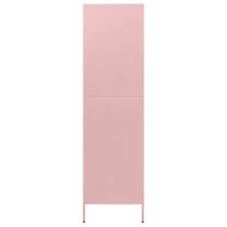 Berkfield Home Wardrobe Pink 90x50x180 cm Steel - Size: 90 x 50 x 180 cm - thumbnail 4