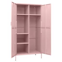 Berkfield Home Wardrobe Pink 90x50x180 cm Steel - Size: 90 x 50 x 180 cm - thumbnail 6