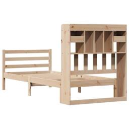 Berkfield Home Decorative Bookcase Bed without Mattress 90x200 cm Solid Wood Pine in Light Tan - thumbnail 6